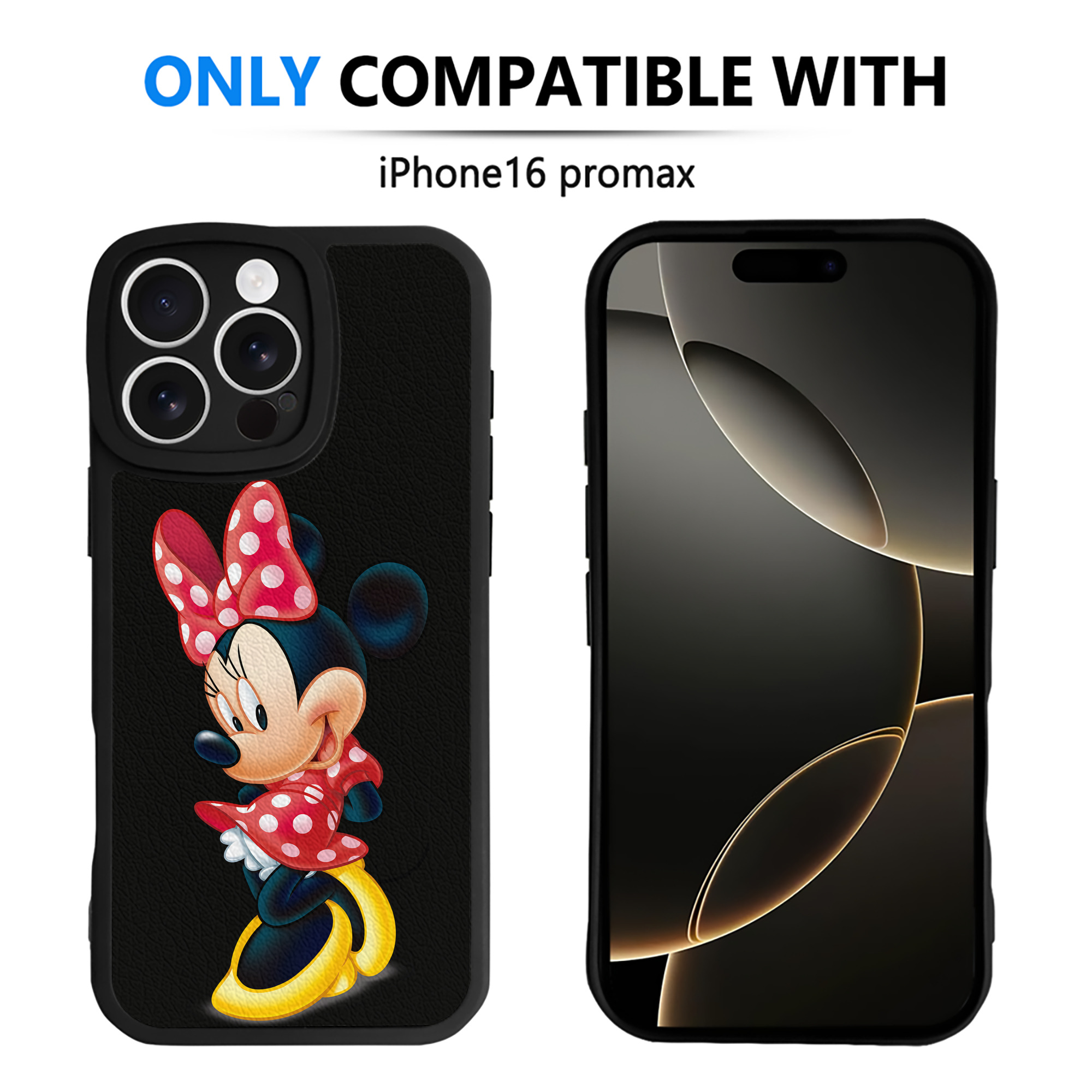 （画像用） ミッキーマウス Mickey Mouse 【iPhone 16シリーズ対応】シリコンスマホケース（レザー調） 材質：シリコン